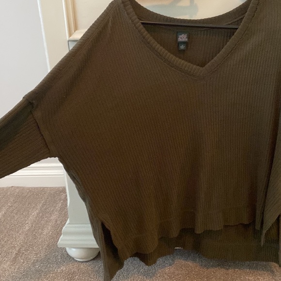 Wild fable cozy rib knit olive green size XS NWOT - Picture 3 of 3